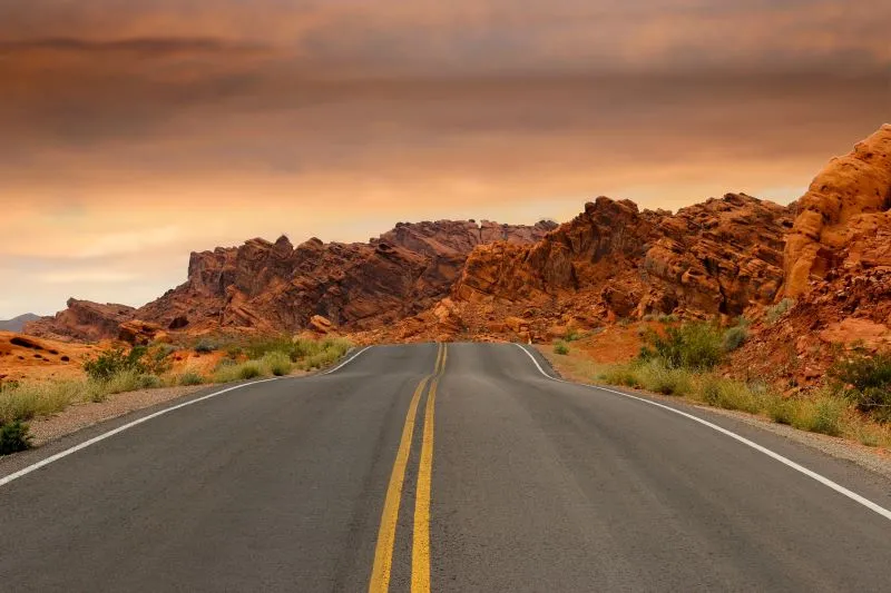 A photo of a road