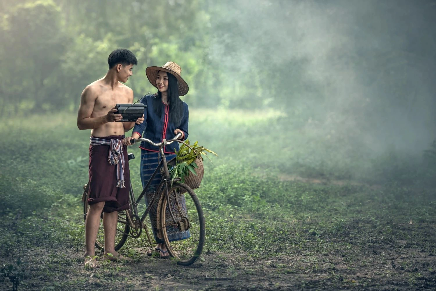 A couple in the farm